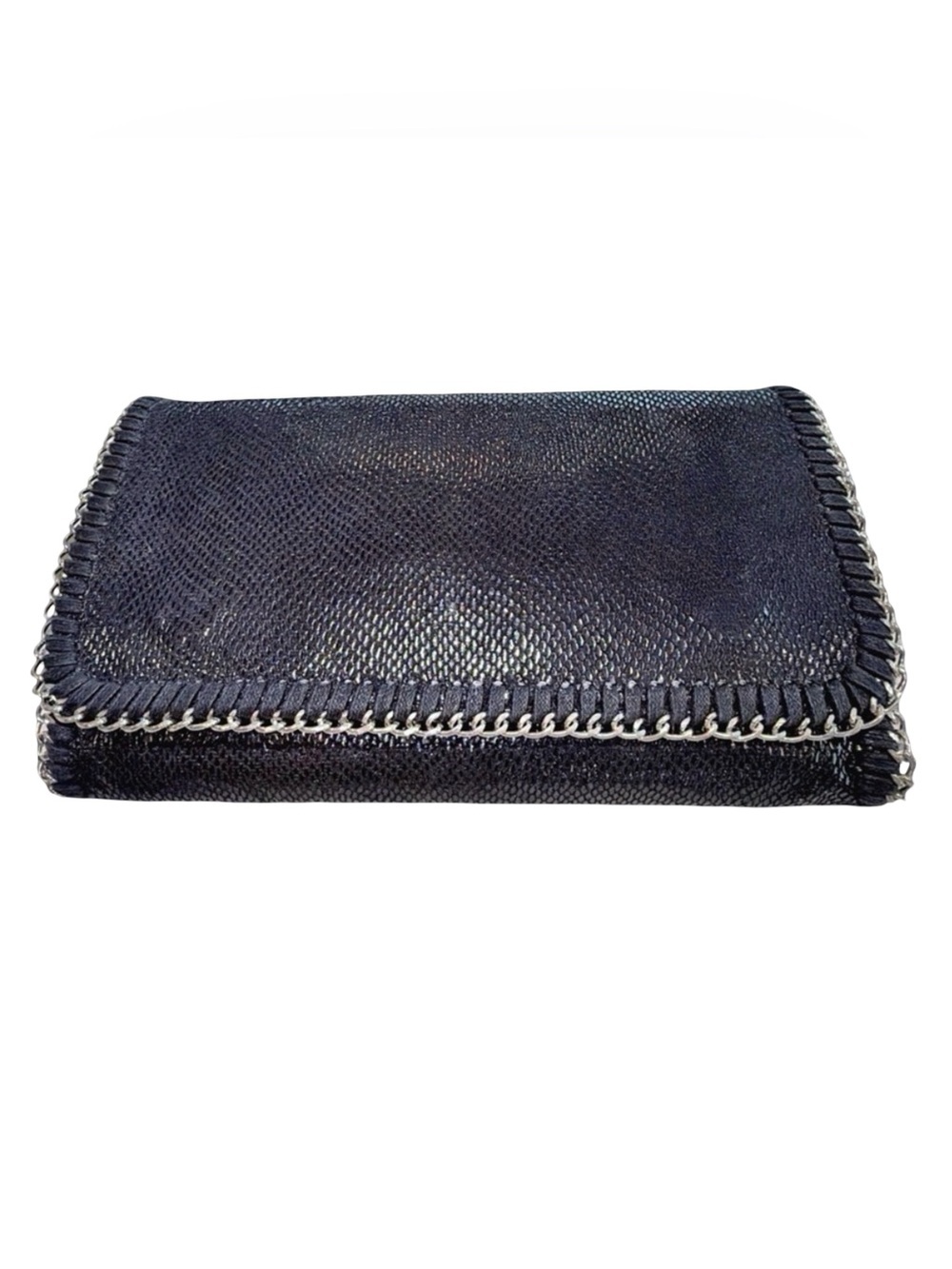 TARNISH Metallic Chain-Trim Clutch